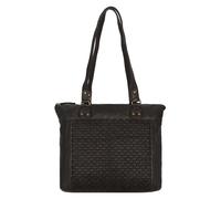 Greenland Nature Femi & Nine Bolsa de hombro Piel natural 35 cm negro