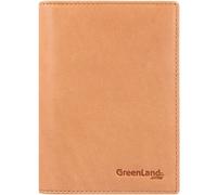 Greenland Nature Funda de color suave para pasaporte de cuero RFID 12 cm naranja