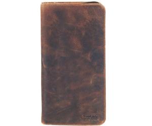 Greenland Nature Funda de pasaporte de cuero Montana 25 cm marrón