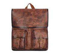 Greenland Nature Mochila de cuero Mascu & Line 39 cm marrón