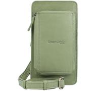 Greenland Nature Nature Bolsa suave para móvil Cartera cuero 11 cm verde