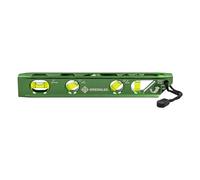 Greenlee L107 Nivel magnético tipo torpedo para electricistas con ayuda para doblado de conductos, color verde