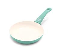 GreenLife Sartén antiadherente de cerámica Soft Grip Healthy de 20 cm, sin PFAS, sin huevos, sartén para tortillas, apta para lavavajillas y horno, color turquesa