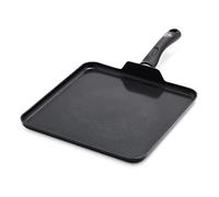 GreenLife Soft Grip Diamond Healthy Ceramic Anti-Stick Sartén cuadrada de 28 cm, sin PFAS, apta para lavavajillas, negra