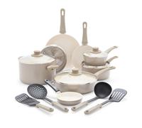 GreenLife Soft Grip Healthy Ceramic Nonstick 16 Piece Kitchen Cookware