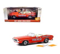 Greenlight 13569 1971 Dodge Challenger Convertible 55 Carrera de 500 Millas de Indianpolis Dodge Coche de Pace Oficial con Banderas Naranjas Es