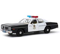 Greenlight 1977 Dodge Monaco Metropolitan Police Black and White The Terminator (1984) Movie 1/24 Diecast Model Car