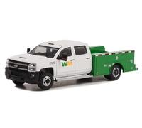 Greenlight 46100-C Dually Drivers Series 10 - 2018 Chevy Silverado 3500 Dually Service Bed - Gestión de residuos a escala 1:64