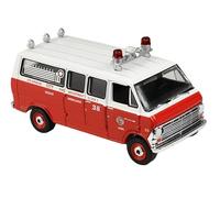 Greenlight 67070-B 1:64 Fire & Rescue Series 5-1969 Econoline Ambulance - Departamento de Bomberos de Los Ángeles LAFD Rescue Adult Collectible