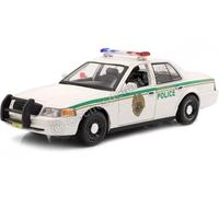 Greenlight 84133 Dexter (Serie de TV 2006-13) - Interceptor de policía Ford Crown Victoria 2001 - Departamento de policía del metro de Miami escala 1:24