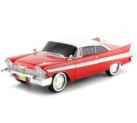 Greenlight Collectibles 84082 - Plymouth Fury 1958, Modelo de Coche Diecast Christine, Escala 1/24, Evil Version - Rojo y Blanco, Ventanas oscuras.