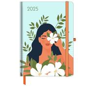 GreenLine Diary Happy Vibes 2025 - Calendario de libro - Calendario de bolsillo - 16 x 22