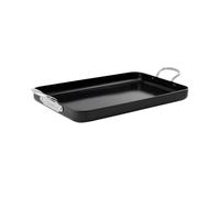GreenPan Barcelona Pro - Cacerola Grill 35 cm, aluminio anodizado, revestimiento cerámico sin PFAS, antiadherente, apta para horno hasta 220 °C, apta para lavavajillas, color negro