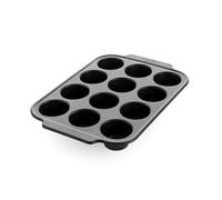 GreenPan Bistro molde para 12 muffins, revestimiento cerámico antiadherente, sin PFAS, bandeja resistente, horneado uniforme, fácil de limpiar, negro