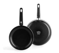 GreenPan Cambridge Juego de Sartén de Cerámica saludable antiadherente de 24 cm y 28 cm, sin PFAS, inducción, apta para lavavajillas, apta para horno, negra