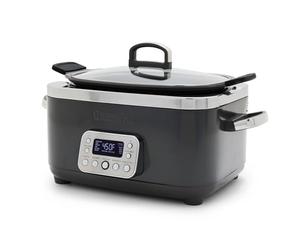 GreenPan Elite 8-in-1 Programmable 6QT Electric Slow Cooker, Dishwasher Safe Lid & Removable Crock, PFAS-Free Healthy Ceramic Nonstick Multi-Cooker, Sear,Sauté/Brown,Steam Basket,Roast, Graphite
