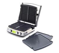 GreenPan Elite Electric - Parrilla y plancha de contacto para interiores, antiadherente de cerámica saludable, platos reversibles aptos para lavaplatos, color crema nube