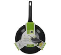 GreenPan Essence Wok 28 cm 3,69 L pour Cuisine Asiatique et Stir-Fry, Céramique Antiadhésive Thermolon™ Renforcée aux Diamants, Sans PFAS, Induction, Lave-vaisselle, Four jusqu'à 160°C, Noir