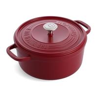 GreenPan Featherweights Olla Antiadherente Cerámica Saludable, 26 cm/5 Litros, Cacerola de Hierro Fundido con Tapa, Libre de PFAS, Inducción, Apta para Horno, Roja