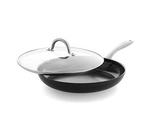 GreenPan Lima Midnight Sartén Antiadherente Cerámica Saludable Anodizado Duro 30 cm, Libre de PFAS, Apta para Inducción, Apta para Lavavajillas, Apta para Horno, Negro