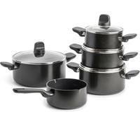 GreenPan Memphis batería de cocina 9 piezas con tapas, cerámica antiadherente, sin PFAS, apta para inducción, lavavajillas y horno hasta 160 °C