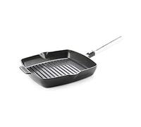 GreenPan Memphis Grill Antiadherente de Aluminio Fundido con Revestimiento de Cerámica, Apta para Todo Tipo de Cocinas, Inducción, Horno y Lavavajillas, 26 cm, Gris