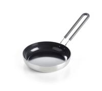 GreenPan Mini Sartén para Huevos Redonda de Cerámica Antiadherente, 12,7 cm, Sin PFAS, Inducción, Mango de Acero Inoxidable Stay-Cool, Apta para Horno hasta 180 °C, Lavavajillas, Negro y Verde