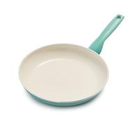 GreenPan Rio Sartén Cerámica Antiadherente Saludable 26 cm, Libre de PFAS, Mango Stay-Cool, Apta para Horno 160°C, Lavavajillas, Turquesa y Crema