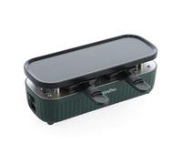 GreenPan Silhouette Connect Gourmet - Cerámica antiadherente, color verde | 31 x 10 cm, con placa teppanyaki y 2 sartenes, hasta 6 dispositivos conectables