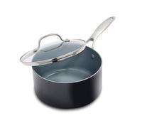 GreenPan Valencia Pro Sartén de Cerámica Dura Anodizada Antiadherente de 18 cm / 2 Litros con Tapa, Libre de PFAS, Inducción, Apta para Lavavajillas, Apta para Horno, Gris