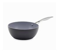 GreenPan Valencia Pro Sartén de Chef de 20 cm / 2 Litros Antiadherente Duro Anodizado, Sin PFAS, Inducción, Apta para Lavavajillas, Apta para Horno, Gris