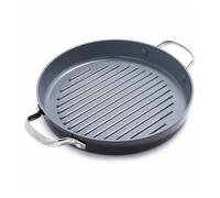 GreenPan Valencia Pro Sartén Redonda de Cerámica Anodizada Dura Antiadherente 28 cm, Sin PFAS, Inducción, Apta para Lavavajillas, Apta para Horno, Gris