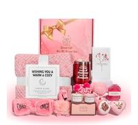 GreenPastures - Regalo de cumpleaños para mujer, regalo de cuidado, cesta de regalo de spa relajante, único con manta de franela de lujo, regalo para mujeres, mamá, amigo