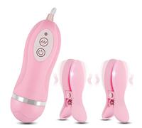 Greenpinecone - Pinzas para el pezón, vibradores para el clítoris y el punto G, con 10 modos de vibración, estimuladores para el pecho, juguete sexual erótico para mujeres y hombres