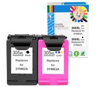 Greenprint 305XL Alto rendimiento Remanufacturado Cartucho de tinta 550Páginas Negro 400Páginas Tricolor para H P Envy6000 6010 6020 6030 Pro 6400 6420 6430 DeskJet 2700 2710 2720 Plus 4100 4110 4120