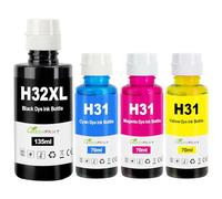 GREENPRINT 31 32XL Tinta Compatible 6000 Páginas Negro, 8000 Páginas CMY para H P 319 455 515 530 555 558 559 570 655 670 750 790 5105 5106 5107 7005 7006 7305 7306 7605 415 419 4-Paquete