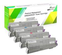 GREENPRINT 4 Colores Cartuchos de tóner Compatible C532 C542 MC563 MC573 7000 Páginas para Negro & 6000 Páginas para C M Y para Impresoras Láser en Color Oki Okidata C532dn C542dn MC563dn MC573dn