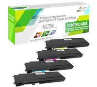 GREENPRINT 4 Colores Cartuchos de Tóner Compatibles para XEROX VersaLink C400 C400n C400dn C405 C405n C405dn MFP 【Extra Alto Rendimiento】 10500 páginas para Negro & 8000 páginas para C M Y