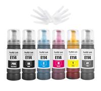 GREENPRINT 6 Colores E114 Cartuchos de Tinta Compatibles Recarga Botella Multipack para EP ET-8500 ET-8550 Impresora de Tanque de Tinta (6 Paquetes, Negro/Negro Foto/Cian/Magenta/Amarillo/Gris)