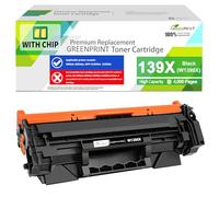 GREENPRINT 【con Chip】 139X W1390X (139A W1390A) Cartucho Tóner Compatible Negro Alta Capacidad 4000 Páginas para 3002dw 3002fdw 3102fdw 3102fdne No Funciona con H P + Cuyo Modelo Termina en e