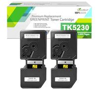 GREENPRINT TK5230 TK-5230 Cartuchos de Tóner Compatibles 2 Negro 2600 Páginas para Impresoras Kyocera Ecosys TK5230K M5521cdn M5521cdw P5021 P5021cdn P5021cdw