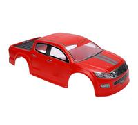 Greensen 1/10 Carcasa de Camión RC a Escala, Cuerpo de Coche de PVC con Diseño Ligero, para Coches de Control Remoto con Distancia Entre Ejes de 26cm para Proteger y Personalizar (Rojo)