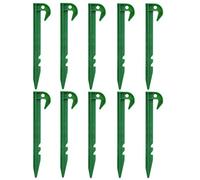 Greensen 10Pcs Estacas de Tienda de Jardín, Estacas de Plástico para Camping Jardinería Paisajismo con para Fácil Extracción Barrera de Malezas Red de Sombra