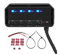 Greensen 12V 20A SALIDA ALTA 4 Vías y Caja de Retransmisión para Motocicleta Camionero EV, EV, Indicador LED Incluido, Material de PC Fuerte