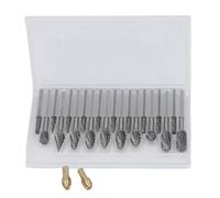 Greensen 20 Piezas de Juego de Fresas de Carburo de Tungsteno, Fresas para Esmeriladora de Doble Corte con Vástago de 1/8 Pulgadas y Caja de Almacenamiento de Plástico para Trabajo en
