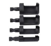 Greensen 4Pcs Cortadores de Tapón de Madera, Juego de Brocas Hexagonales de 1/2 Pulgada 5/8 3/8 1/4 Pulgada Acero Al Carbono con Vástago Hexagonal de 1/4" para Trabajo en Madera y