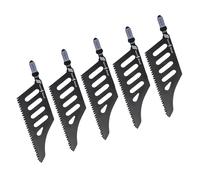 Greensen 5 Pcs Sierra de Calar de Corte Al Ras, Hojas de Sierra de Curva Irregular de Acero de Alto Carbono con Mango ABS, para Madera Blanda, Fibra de Madera, Contrachapado, Panel de