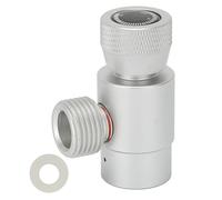 Greensen Adaptador de Recarga de CO2, CGA320 TR21-4 Conector de Válvula para Máquinas de Soda con Válvula de Seguridad de Presión Aleación de Aluminio Premium Plata