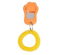 Greensen Adiestramiento Canino Clicker Clicker para Mascotas para Adiestramiento de Perros 3 Engranajes Ajustables con Correa de Muñeca Elástica para Gatos Aves Caballos Domesticación (Orange)