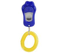 Greensen Adiestramiento Canino Clicker Clicker para Mascotas para Adiestramiento de Perros 3 Engranajes Ajustables con Correa de Muñeca Elástica para Gatos Aves Caballos Domesticación (Azul Oscuro)